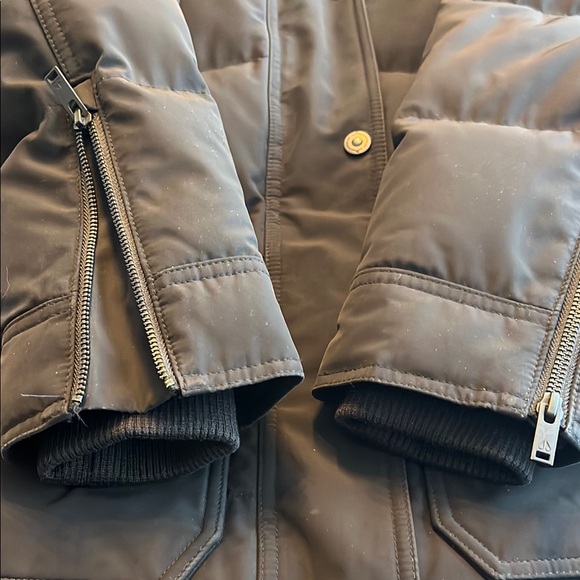 Moose Knuckles Black Parka with Fur Hood - Picture 5 of 12